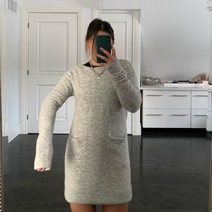 Aritzia Wilfred Free Kebede Knit Grey Dress